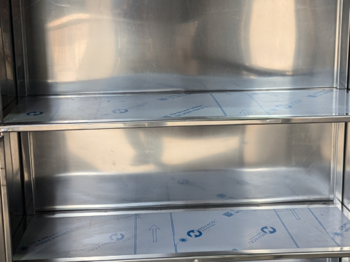 Dulap mobil din inox cu 4 uși și polițe, fotografia 2