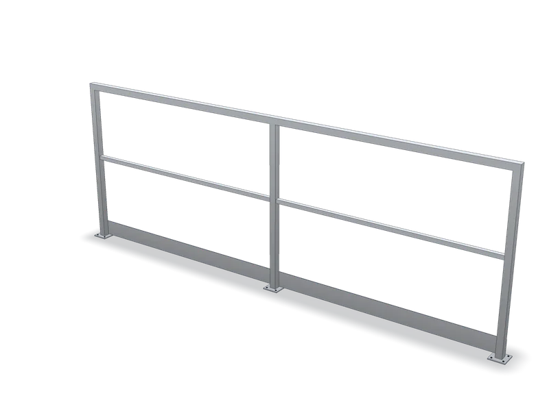 Balustradă industrială pentru platforme, model 3D
