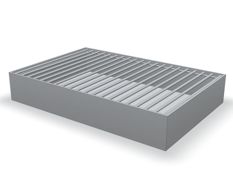 Grătar din bare rotunde de inox, model 3D