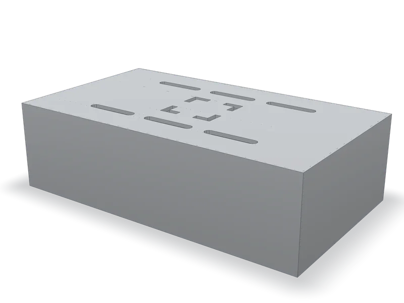 Grătar din tablă cu logo, model 3D