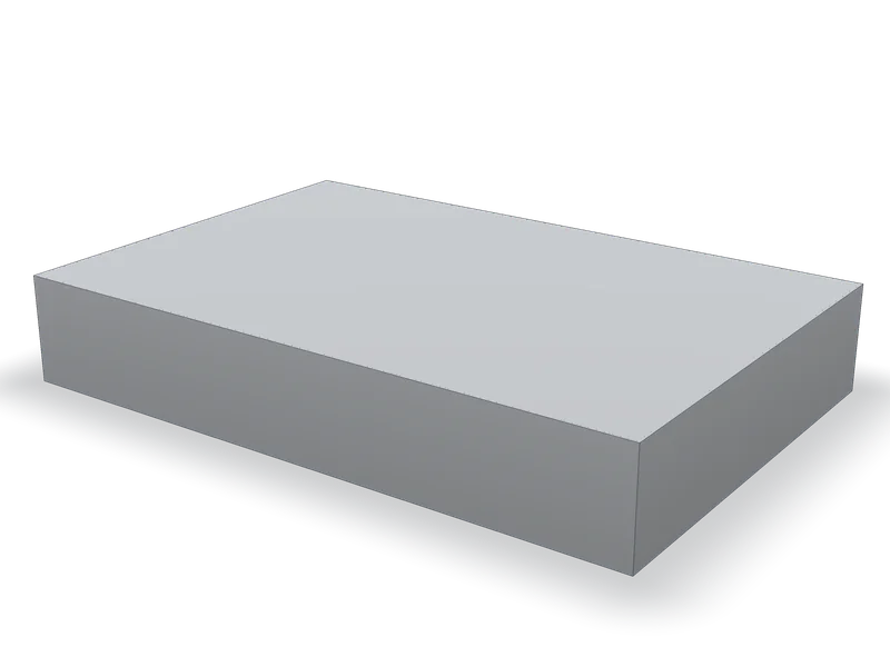 Plită plată din inox, model 3D