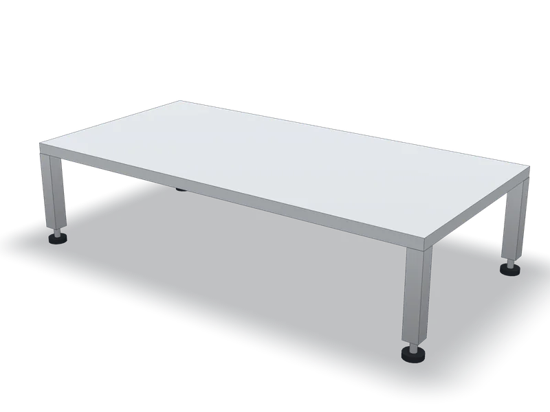 Podest inox de depozitare, model 3D