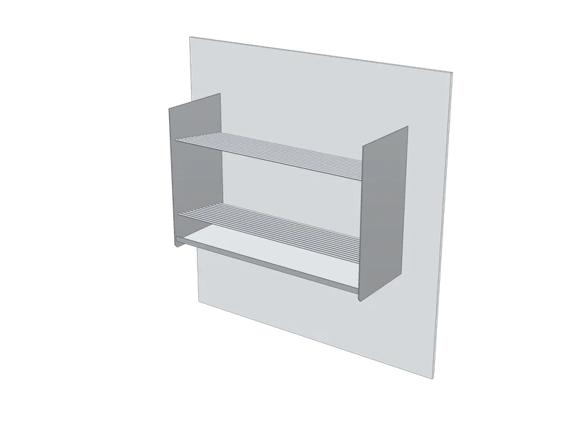Rastel inox pentru vase (scurgător de perete), model 3D